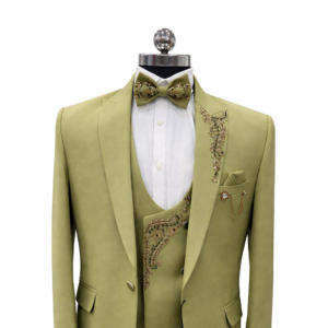 Dulha House Palampur- Everthing for the Groom under one roof Olive designer suit