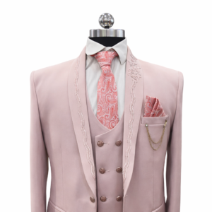 Dulha House Palampur- Everthing for the Groom under one roof baby pink 3 piece designer suit